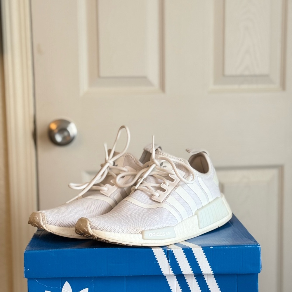 Adidas Cream and White NMD Sneakers